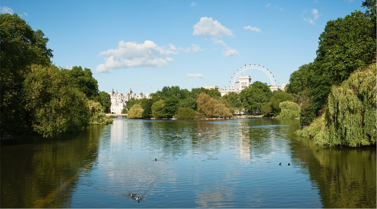 St James's Park with London Eye view