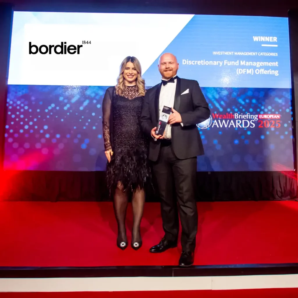Award winners at WealthBriefing European Awards 2025 event.